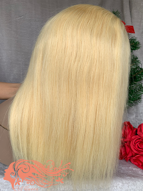 Csqueen 9A Straight hair 13*4 Frontal WIG #613 Blonde 100% Virgin Hair 180%density
